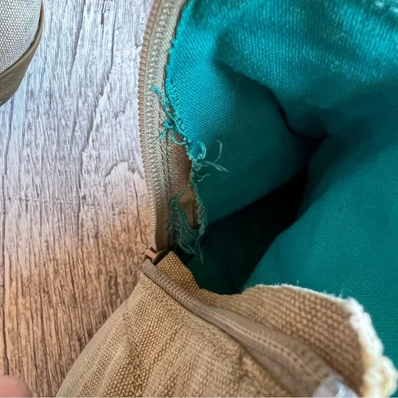 Blowfish Malibu Beige Canvas Studded Zip Bootie Size 9 - Picture 12 of 13